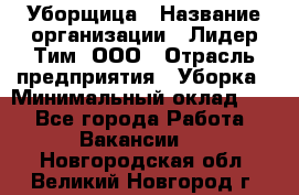 Уборщица › Название организации ­ Лидер Тим, ООО › Отрасль предприятия ­ Уборка › Минимальный оклад ­ 1 - Все города Работа » Вакансии   . Новгородская обл.,Великий Новгород г.